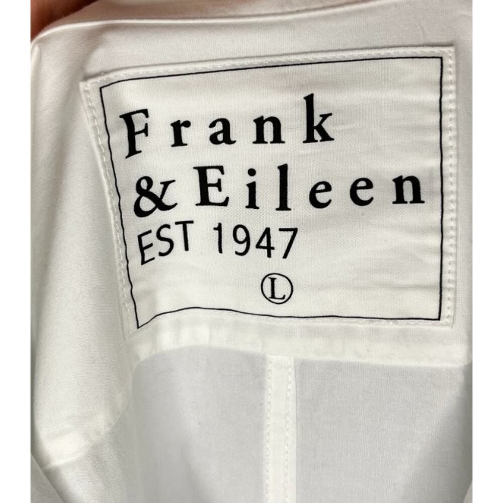 FRANK & EILEEN Sz L Large Embroidered Eyelet Grace Midi Shirt Dress - Picture 3 of 15